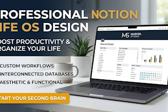 design a professional notion life os for productivity and organization