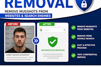 remove mugshots, bad articles, and personal information from google fast