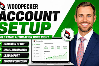 setup woodpecker account cold email automation setup