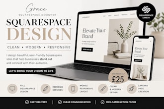 design a modern squarespace website