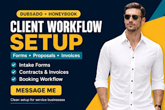 setup dubsado honeybook client intake proposal  invoice workflow system