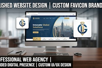 design a polished website with custom favicon branding