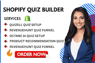 build shopify quiz with quizell, octane, revenuehunt, lantern, vqb, quizkit