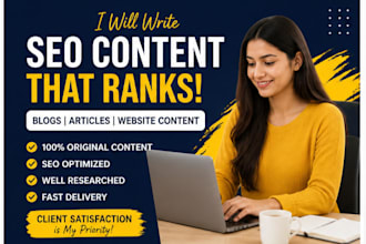 write SEO optimized blog posts and articles