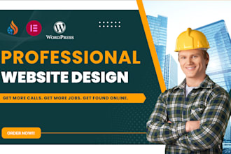 design website landing page, hvac, roofing, construction website using wordpress