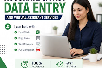 do data entry and virtual assistant tasks accurately
