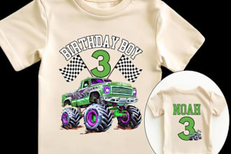 design vintage t shirt monster truck jeep logo