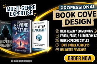 do nonfiction book cover, ebook, paperback book cover design, audiobook acx