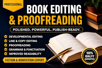 proofread and edit your manuscript for a polished book novel italian german book