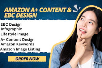 do amazon listing images and a plus content design