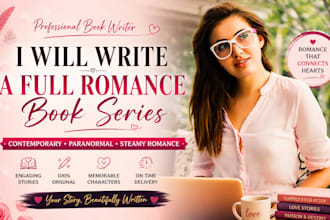 write full romance book series on contemporary, paranormal, steamy romance novel