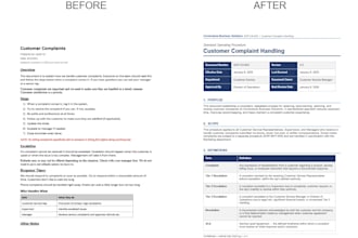 audit, rewrite, and improve sops and process documents