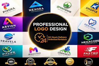 do bespoke logo design , 1 day delivery , unlimited revisions , source files