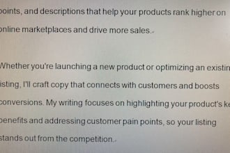 write high converting amazon product listing copy and descriptions