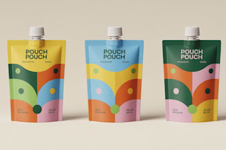 design creative box, pouch and label packaging design