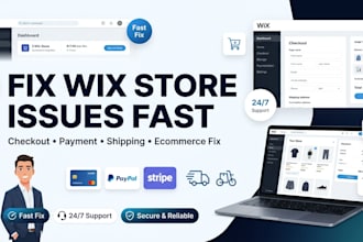 fix wix website store checkout, payment integration, shipping, ecommerce issues