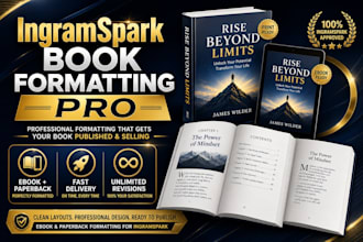 do ingramspark formatting, ingramspark book formatting for ebook and paperback