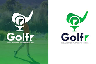 professional and modern golf logo design for your brand
