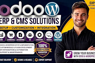 build redesign odoo website erp integration upgrade v10 to v19 migrate wordpress