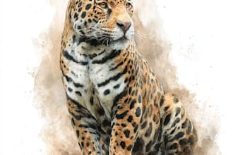 draw realistic animal illustration in watercolor
