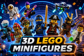 3d lego minifigure design with pad and uv printing lego minifigure sticker decal