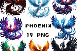 design unique phoenix logo for your brand