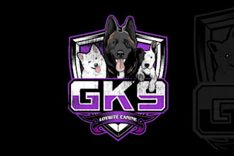 create high quality pitbull character illustration logo
