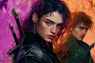 draw fantasy portrait with soft cinematic glow