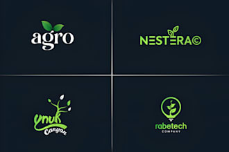 design landscape, lawn care and gardening logo