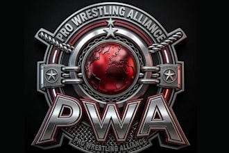 unique modern wrestling logo t shirt design
