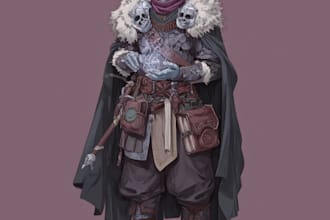 create a d and d character art and dnd art