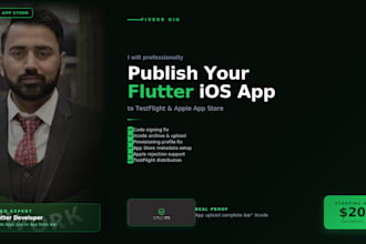 publish your flutter ios app to testflight and app store, and fix all upload iss