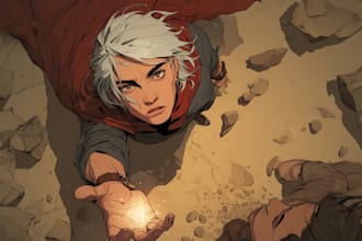 illustrate professional comic panels and pages