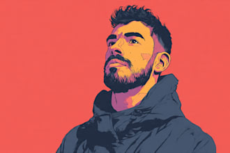 draw your high quality vector portrait