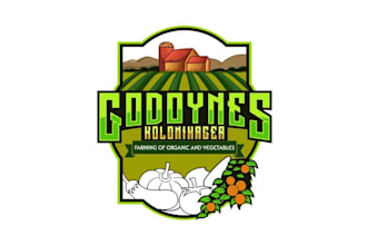 design organic small scale farming business logo