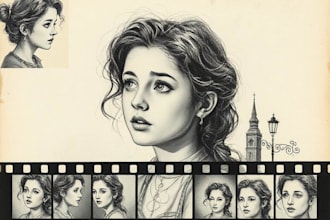 draw stylish unique hand drawn charcoal pencil portrait