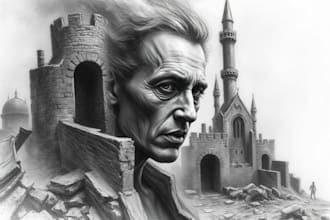 sketch a custom charcoal drawing, pencil portrait from photo