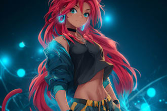 draw any sfw character in anime style
