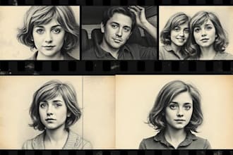 make your portrait sketch with pencil and charcoal