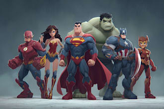 superhero character for comics