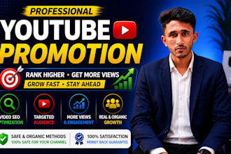 boost youtube channel with SEO promotion for real growth