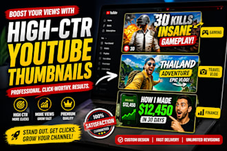 design high CTR youtube thumbnails and titles