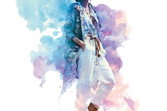 hand drawn artistic watercolor art