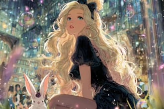 drawing anime artwork illustration with high quality