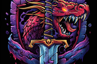 create logo designer anime, fantasy