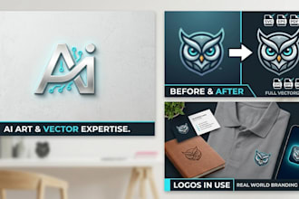 design a unique ai logo and convert it to a print ready vector