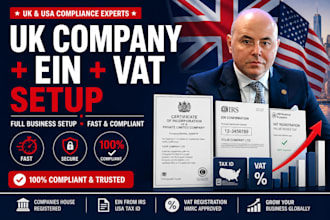 do UK ltd company formation and ein vat registration business setup