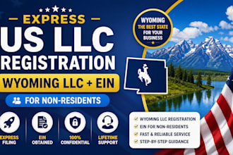 do express US llc registration in wyoming and get ein for non residents