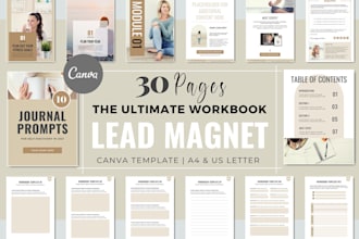 design editable ebook workbook canva ebook lead magnet PDF design in canva
