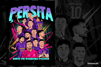 draw illustration football player or sport player